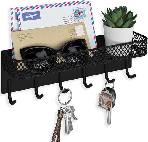 ✨ Modern Wall-Mounted Key Holder with 6 Hooks | Entryway Organizer for Keys, Bags & Everyday Essentials 🏡