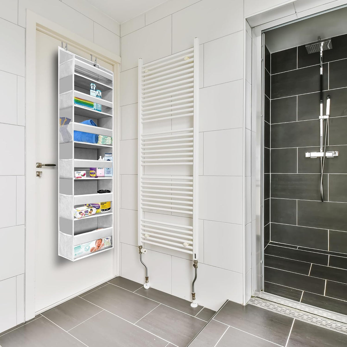 🧺 Heavy-Duty Over-the-Door Organizer | 18-Pocket Hanging Storage Rack for Bedroom, Bathroom & Nursery ✨🏡