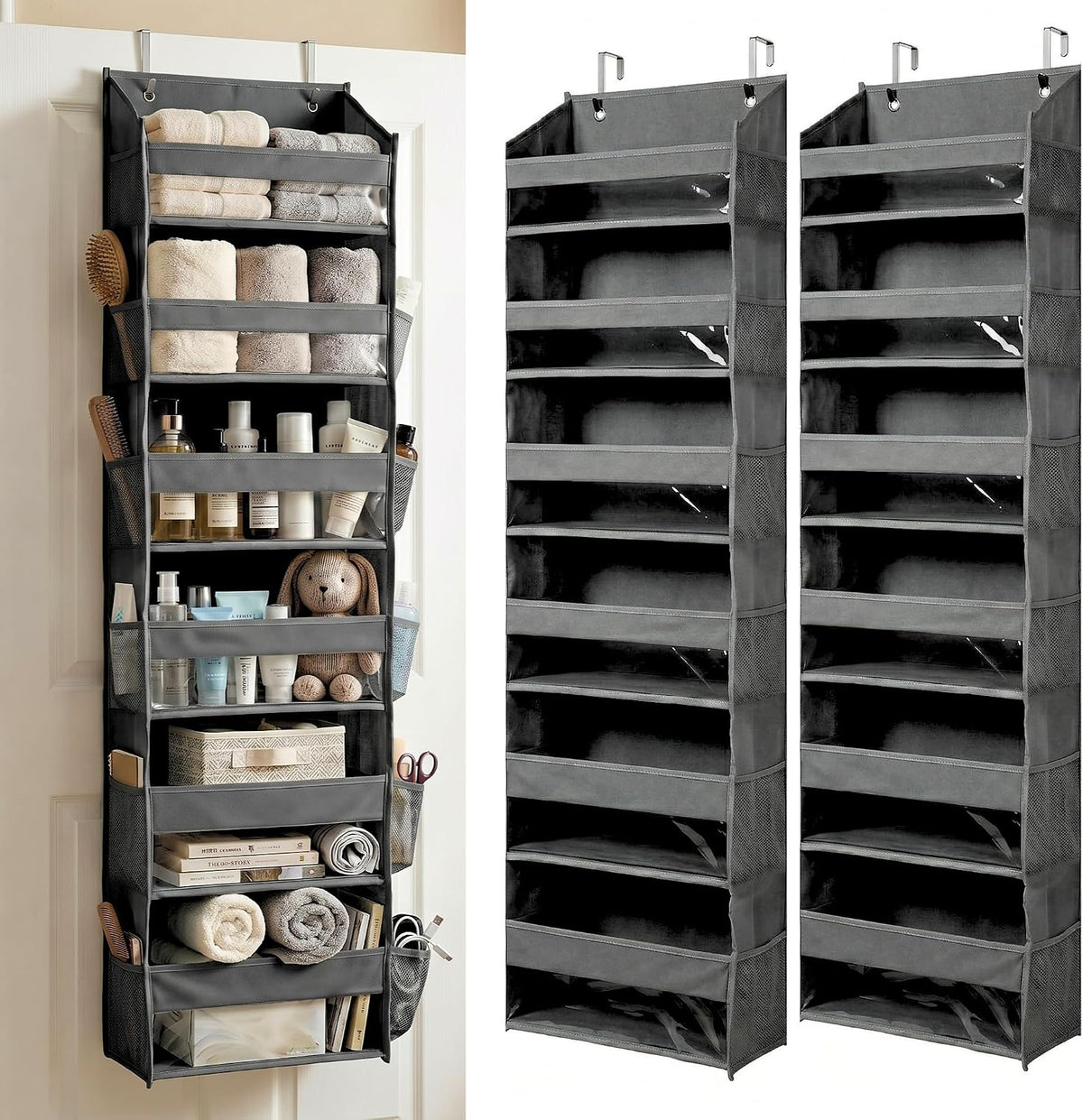 🧺 Heavy-Duty Over-the-Door Organizer | 18-Pocket Hanging Storage Rack for Bedroom, Bathroom & Nursery ✨🏡