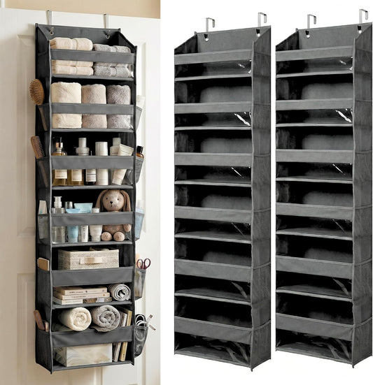 🧺 Heavy-Duty Over-the-Door Organizer | 18-Pocket Hanging Storage Rack for Bedroom, Bathroom & Nursery ✨🏡